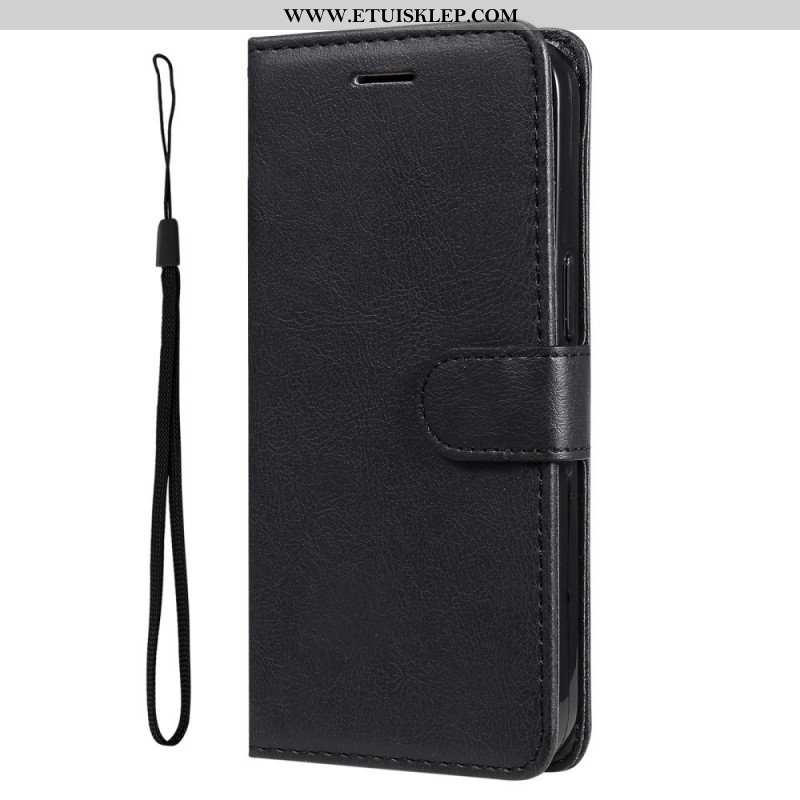 Etui Folio do Samsung Galaxy M52 5G z Łańcuch Paskowata Matowa Skóra